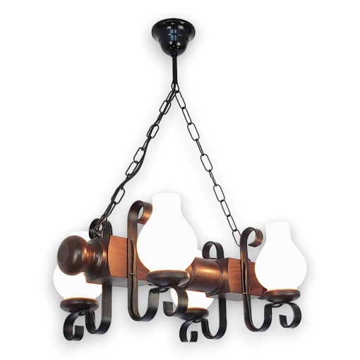Candelabru rustic fabricat manual din lemn Rustic WOOD-RU-SP4
