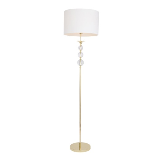 Lampadar design elegant REA alb/auriu