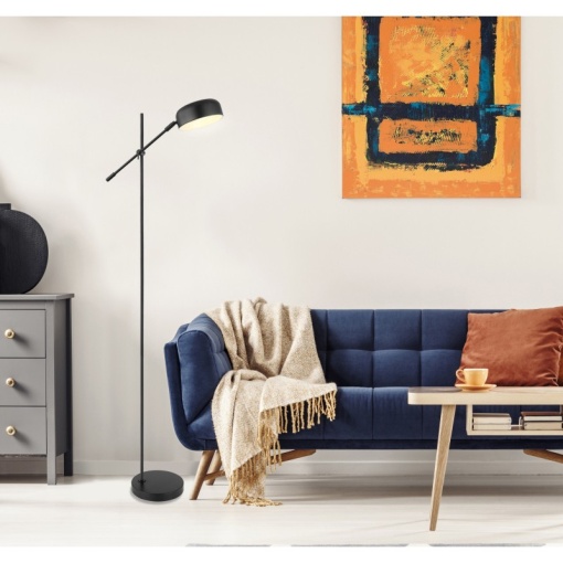 Lampadar, lampa de podea design modern GIANNA negru 24099SB GL
