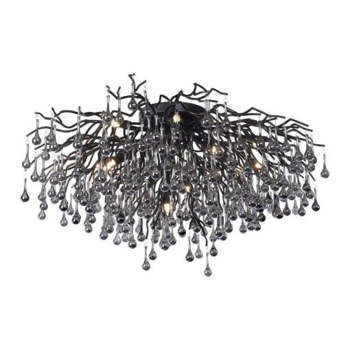 Lustra aplicata design magnific ICICLE negru, 100cm