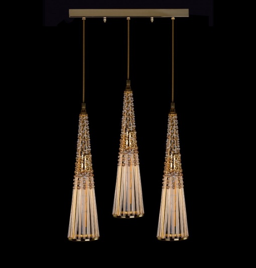 Lustra cu 3 pendule cristal Bohemia design LUX AMADEUS 03-CH