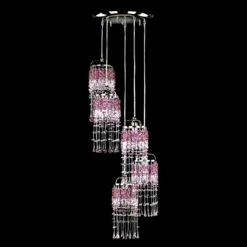 Lustra cu 5 pendule Cristal Bohemia Exclusive SMALL GAME 01-05 COLOUR MIX