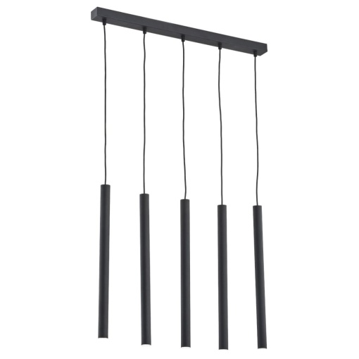 Lustra cu 5 pendule design minimalist Etna plus negru