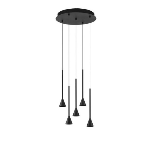 Lustra LED dimabila suspendata NET negru - Img 1