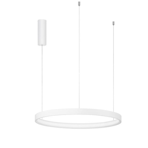 Lustra LED suspendata design modern circular PERRINE D-60cm alba