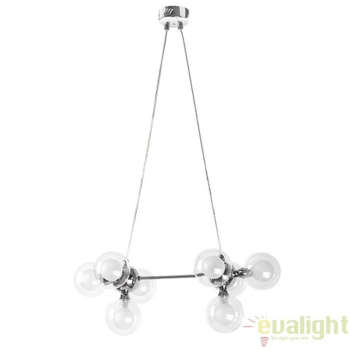 Lustra, Pendul design modern, finisaj crom, diametru 32cm, Briella 2624 RX