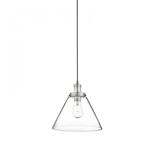 Lustra / Pendul design modern Pyramid argintiu / clar 3228SS SRT