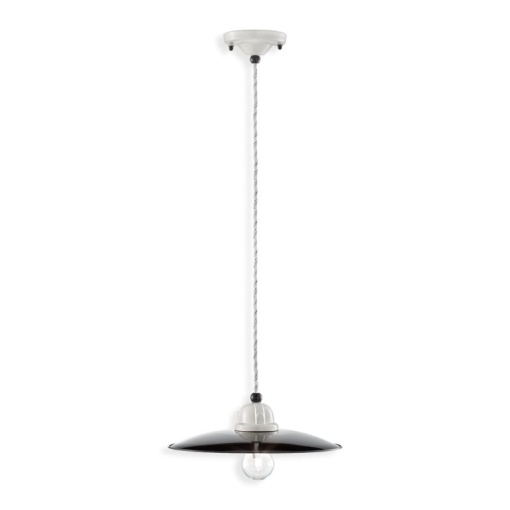 Lustra, Pendul design retro realizata manual B&W, diametru 25cm