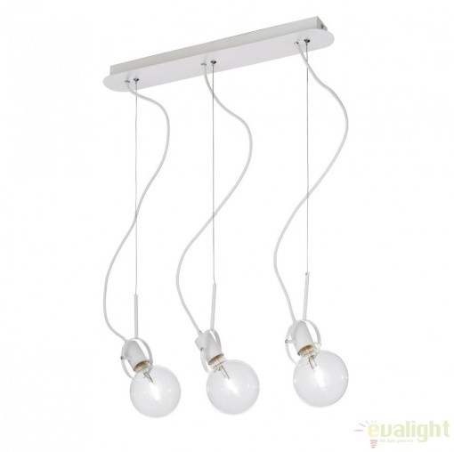Lustra suspendata cu 3 pendule design modern RADIO SP3 BIANCO 119434
