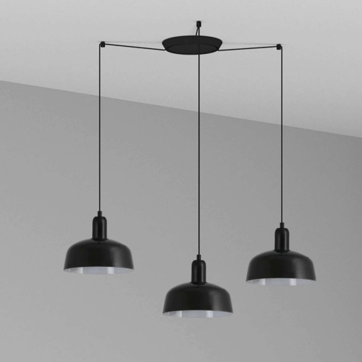 Lustra suspendata design modern TATAWIN S 3L negru