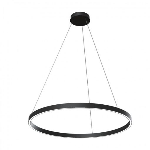 Lustra suspendata LED design tehnic, diametru:80cm, Rim negru MYMOD058PL-L42B4K