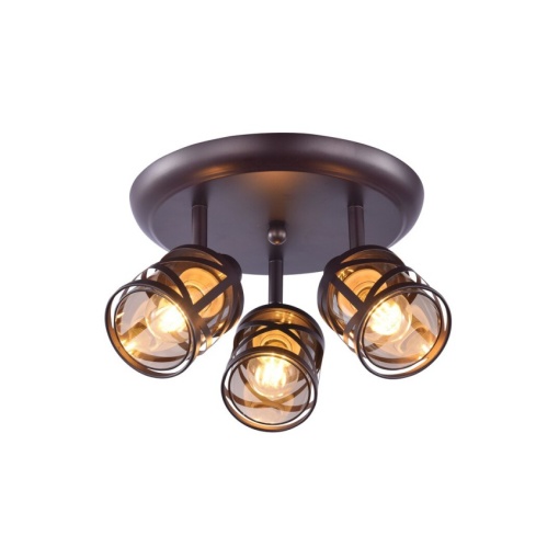 Plafoniera 3 spoturi design industrial metalica galben de chihlimbar OBERON 5337 RX