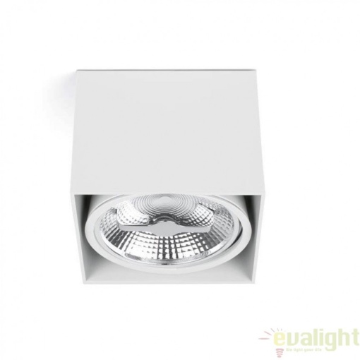 Plafoniera alba cu 1 spot directionabil cu design modern, TECTO-1 63274