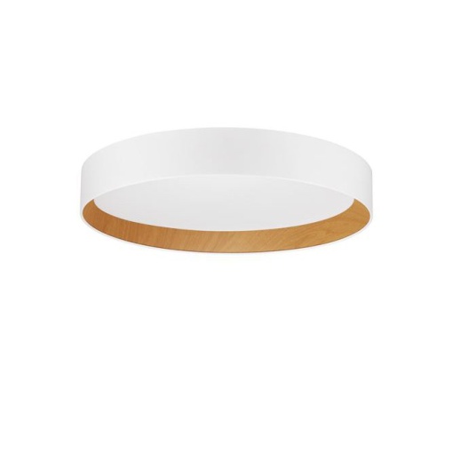 Plafoniera LED dimabila design modern STAKE alb/lemn 45cm