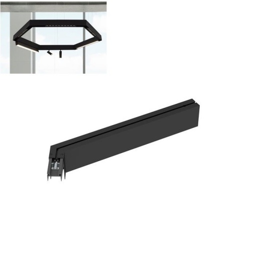 Sina magnetica pentru instalatii hexagon, aplicate sau suspendate BUXTON 03, 47,4cm NVL-8252034