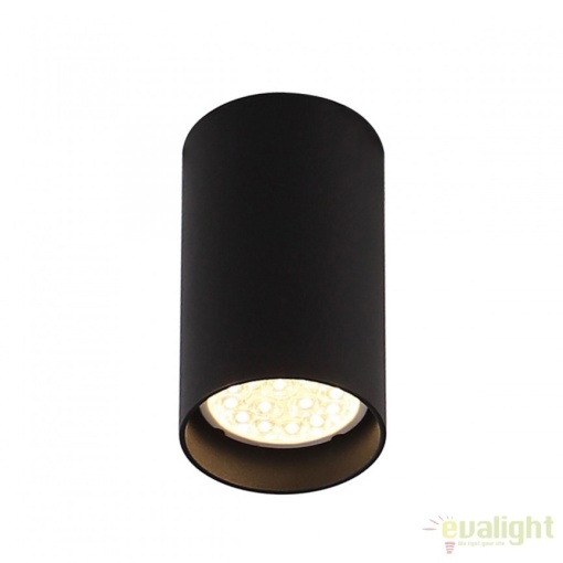 Spot aplicat design modern PET ROUND negru C0142 MX