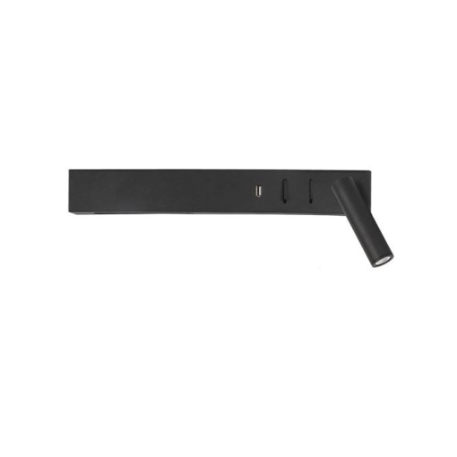 Aplica ambientala cu reader LED directionabil si USB Charger Vida neagra NVL-9533521