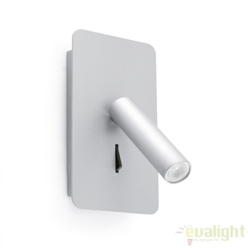 Aplica cu reader LED design modern minimalist SUAU gri 62121