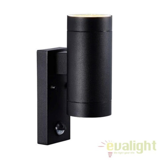 Aplica de perete exterior, dubla cu senzor, IP54 Tin Maxi negru 21519103 NL