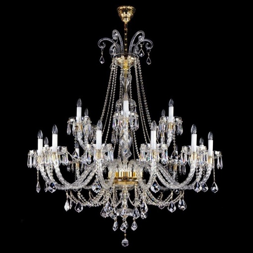 Candelabru 18 brate design LUX Cristal Bohemia Exclusive MIRELA XVIII.