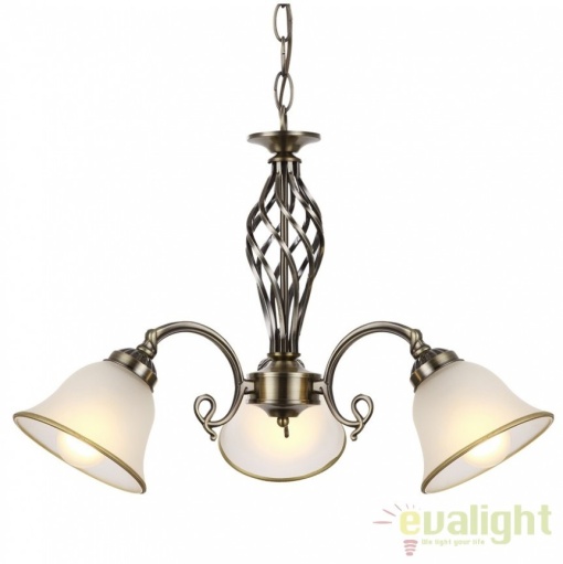Candelabru clasic cu 3 brate, finisaj brass antique, Odin 60208-3 GL