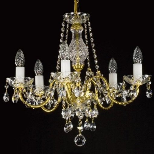 Candelabru cristal Bohemia 6 brate, diam. 53cm Adela VI CE
