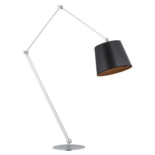 Lampadar de podea modern reglabil ZAKYNTOS BIS negru