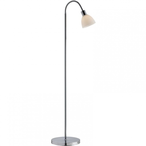 Lampadar modern cu brat flexibil Ray crom/alb 63214033 NL