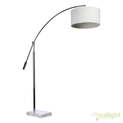 Lampadar tip arc reglabil design modern Bianca White