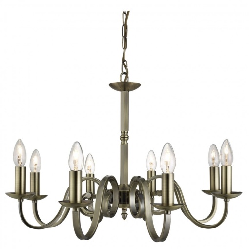 Lustra clasica suspendata design traditional Richmond 8L alama antique 1508-8AB SRT