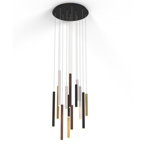 Lustra cu 14 pendule LED design modern minimalist CALA multicolor