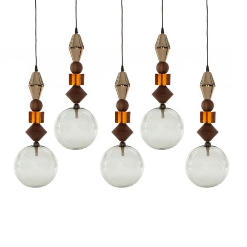 Lustra cu 5 pendule deosebite design LUX Pandora