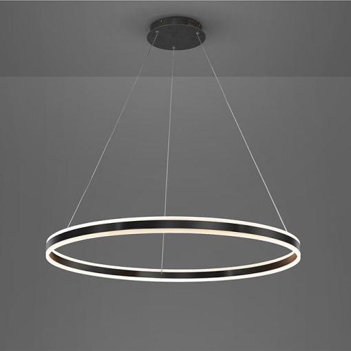 Lustra LED design modern circular 100cm Helia negru mat - Img 1