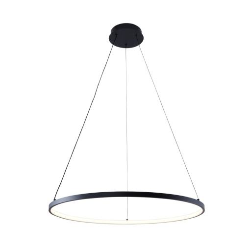 Lustra LED moderna design circular BRENO negru 60cm