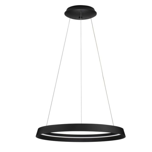 Lustra LED suspendata design modern circular ORMI negru - Img 1
