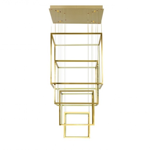 Lustra LED XXL design modern casa scarii Opera XL aurie ZZ AZ3140