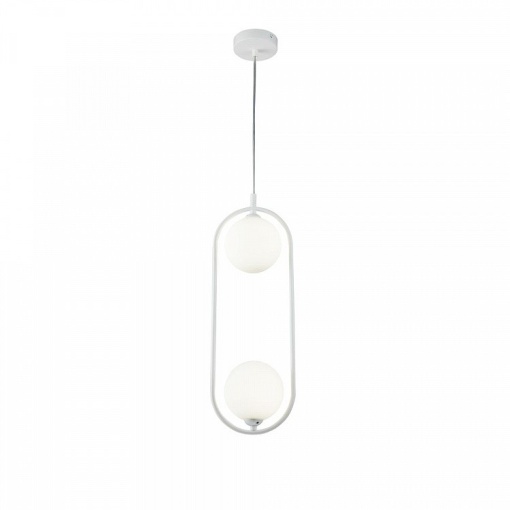 Lustra / Pendul design modern cu 2 surse de lumina Ring alb MYMOD013PL-02W