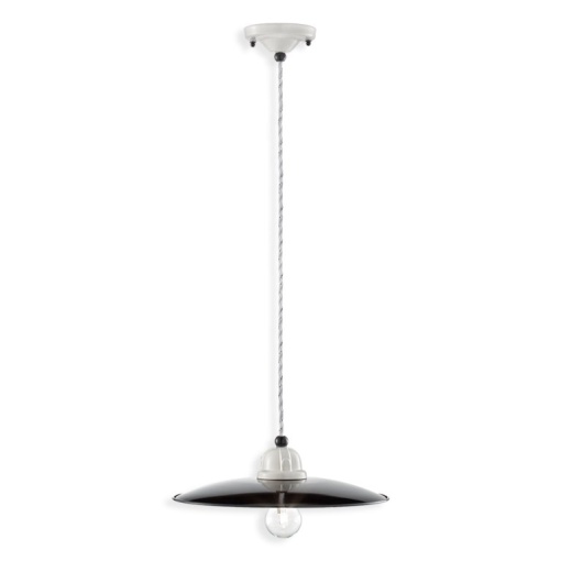 Lustra, Pendul design retro realizata manual B&W, diametru 30cm