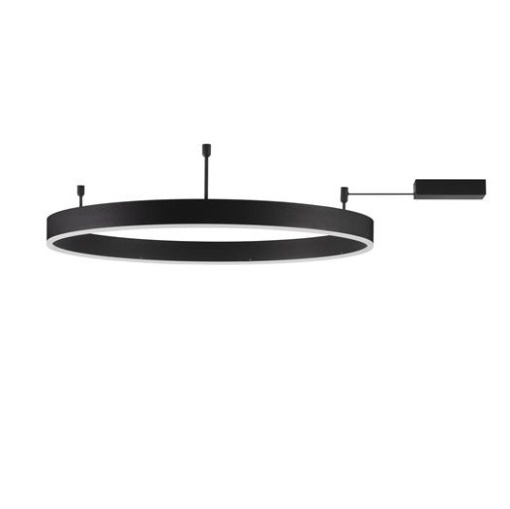 Lustra/Plafoniera LED dimabila design circular MOTIF Black 80cm