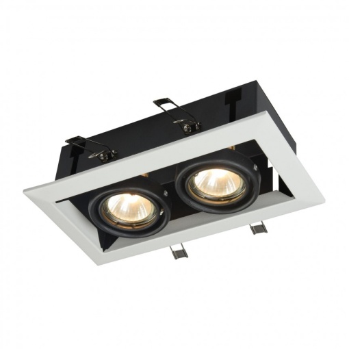 Plafoniera incastrabila cu doua spoturi Metal, alb MYDL008-2-02-W