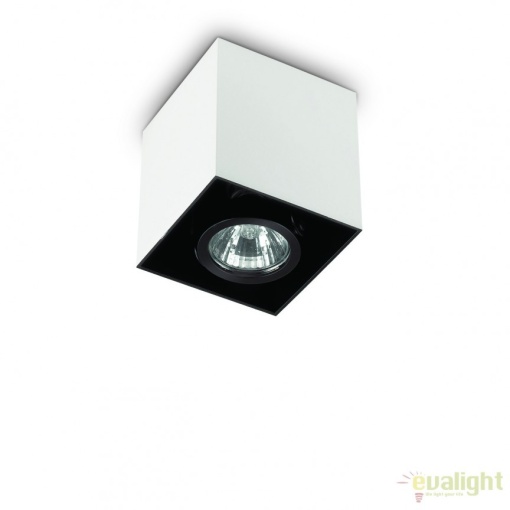 Plafoniera, Spot aplicat dim. 9x9cm, MOOD PL1 SMALL SQUARE BIANCO 140902
