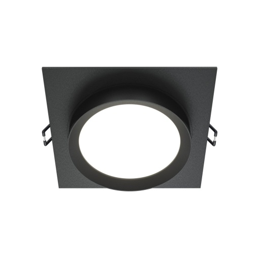 Spot incastrabil design tehnic Loop negru 11x11cm