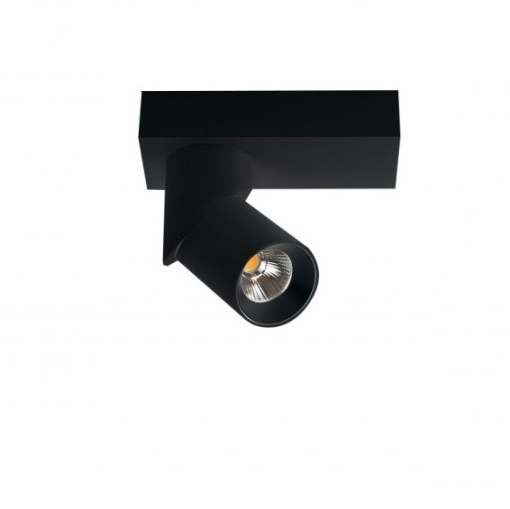 Spot LED aplicat directionabil design modern Santos Round negru ZZ AZ3509