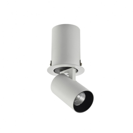 Spot LED directionabil, incastrabil tavan/plafon Luna 7W alb/negru ZZ AZ3396