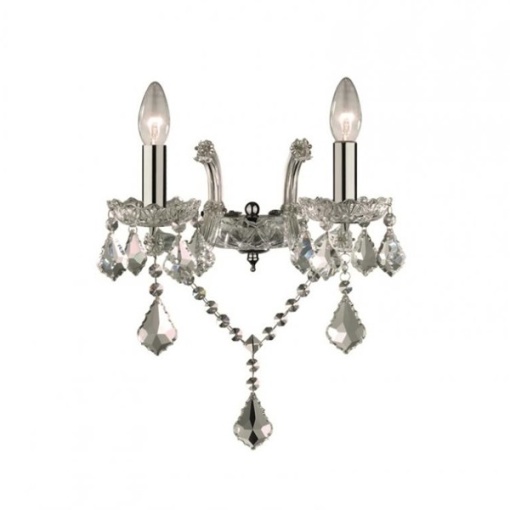 Aplica 2 brate cristal Venezian FLORIAN AP2 cromo 035642
