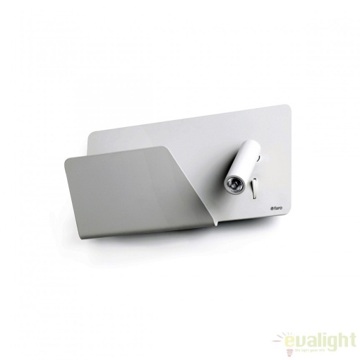 Aplica de perete / Lampa cu reader LED SUAU USB alb dormitor stanga 62124