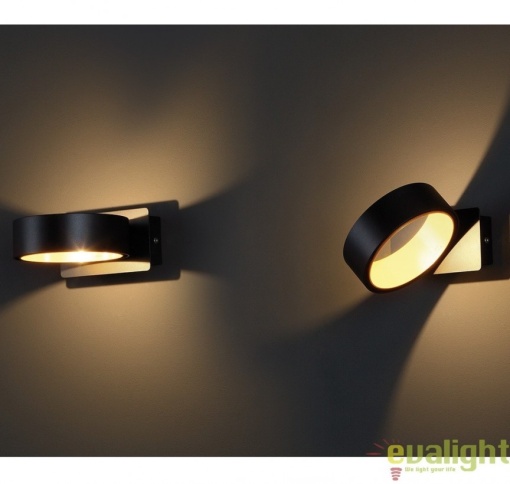 Aplica de perete LED, negru/auriu Tokyo I W0167 MX