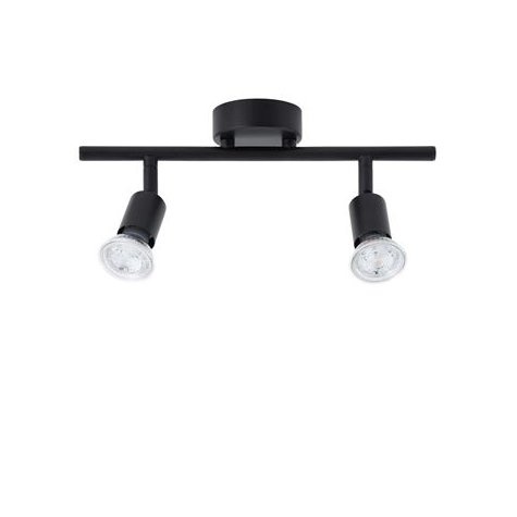 Aplica de perete/tavan cu 2 spoturi design minimalist LUP negru
