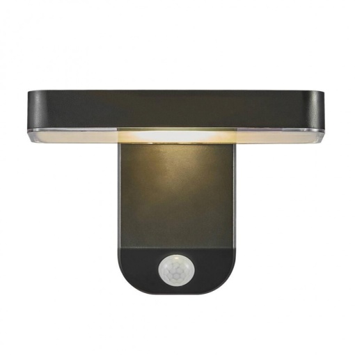 Aplica LED solara de perete, cu senzor de miscare, design modern, IP44 RICA SQUARE 2118161003 NL