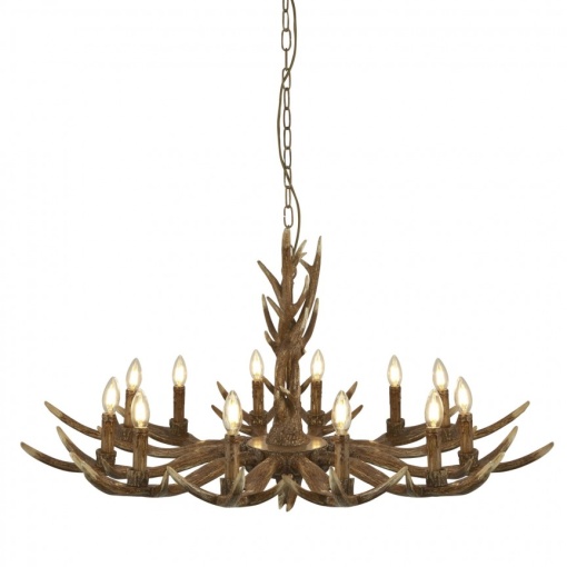 Candelabru deosebit stil rustic Stag 12L 6416-12BR SRT